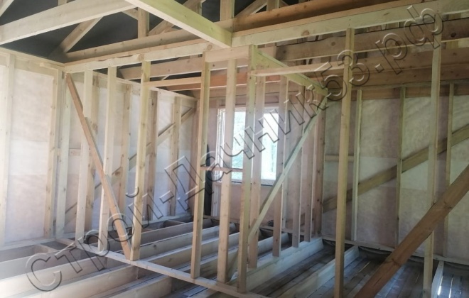 3 Каркасно-щитовой дом 9х8м., 72 М², Ленинградская область, Лодейнопольский район, деревня Рогачово. (4)